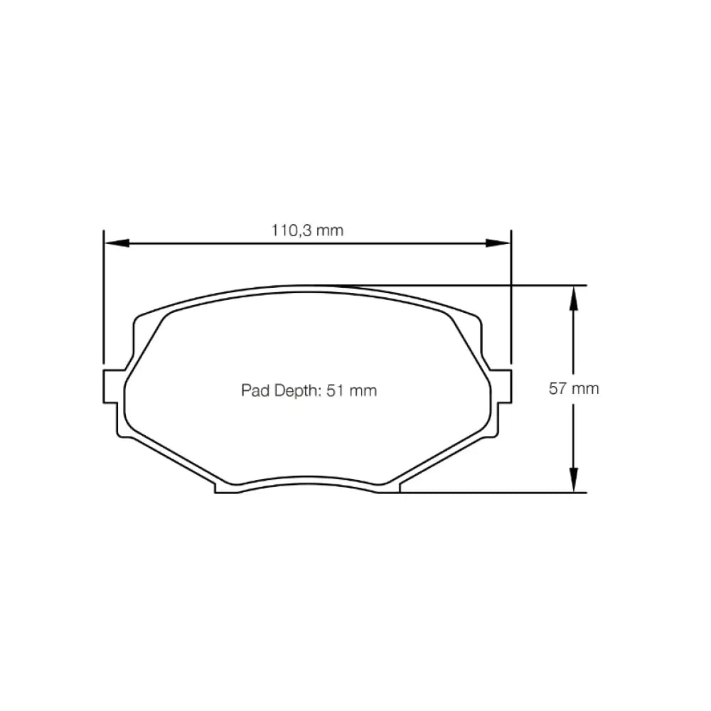 Pagid Brake Pads Mazda Miata 1.8 NB Spec Miata 94-00 Brake Pads