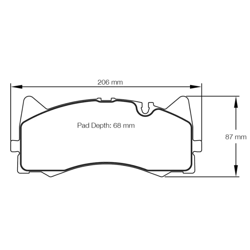 Pagid Brake Pads Mercedes AMG GTS Disc 360mm Akebono Caliper 15- Brake Pads