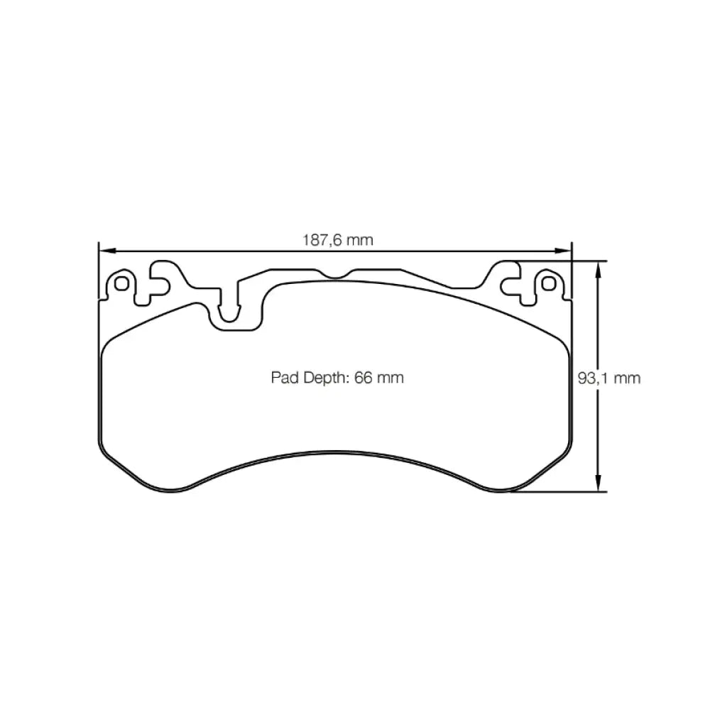 Pagid Brake Pads Mercedes AMG GTS Disc 390mm Brembo Caliper 15- Brake Pads