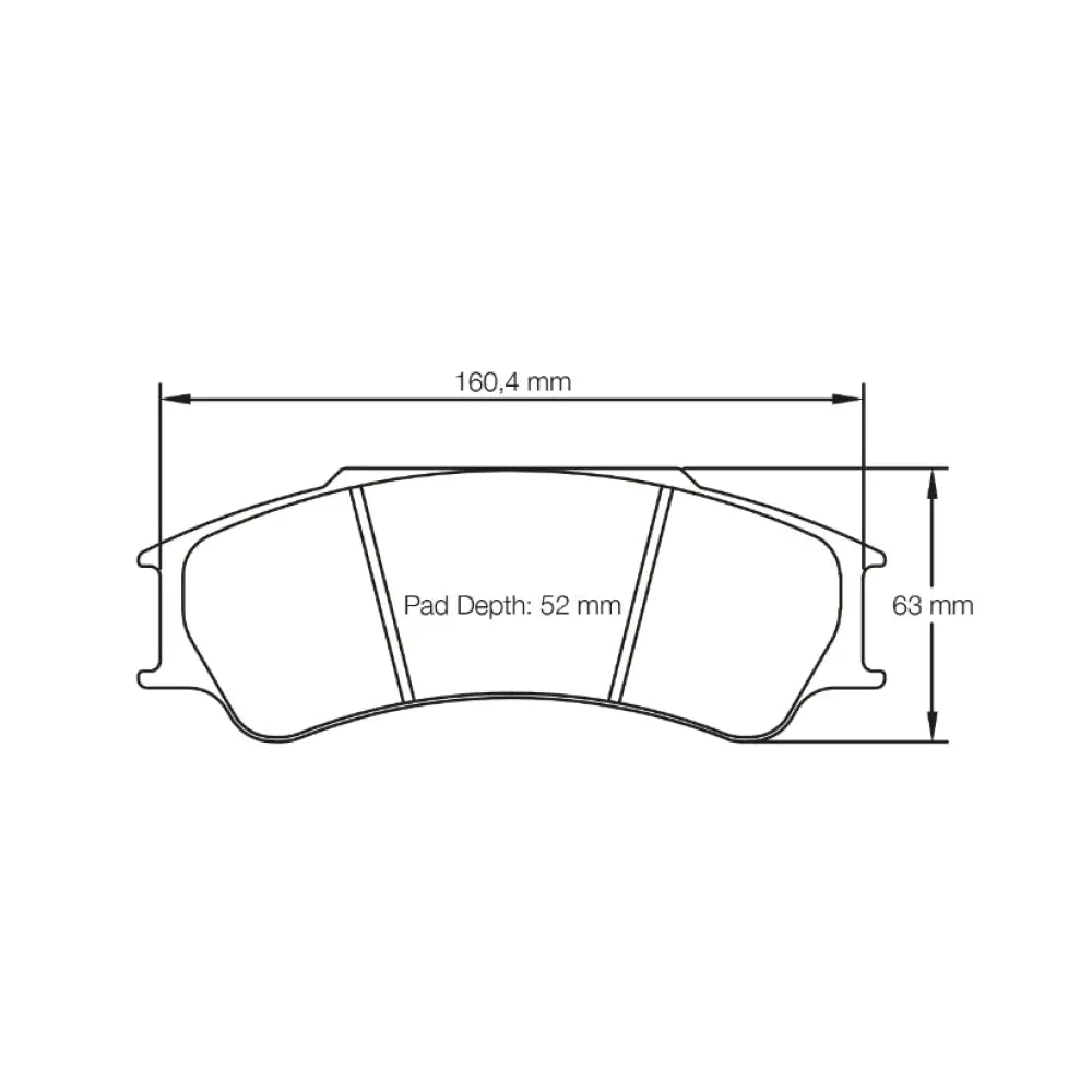 Pagid Brake Pads PFC ZR53 6 Piston [D52] Caliper Brake Pads