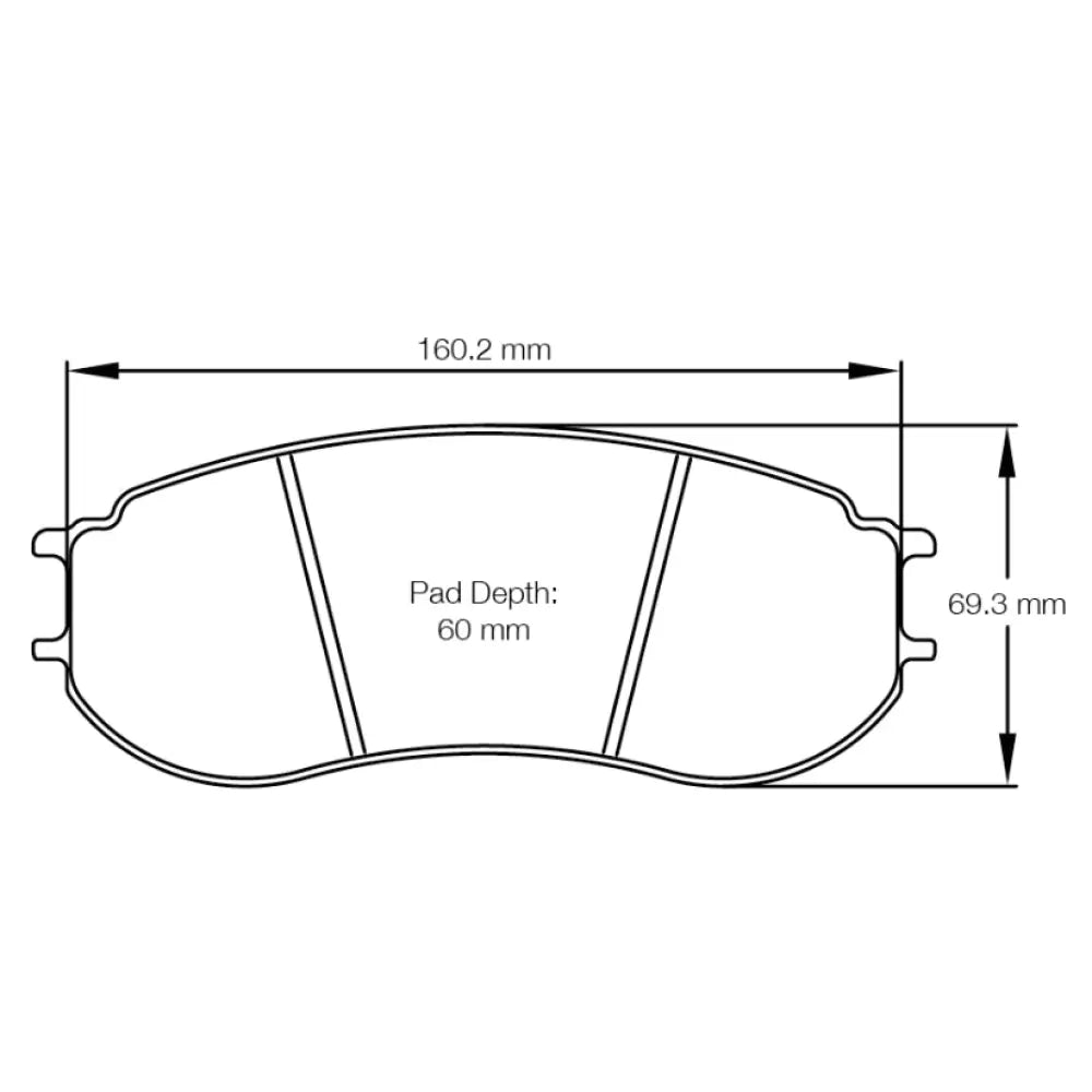 Pagid Brake Pads Porsche 991 GT3 R Race Car 16-18 Brake Pads
