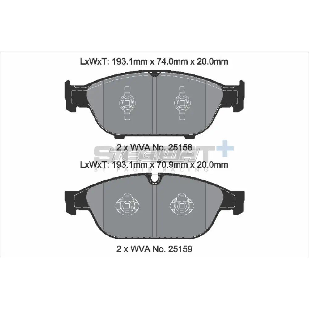 Pagid Street + Brake Pads Audi S6 C7 Quattro 14-18 Front - T8109Sp2001