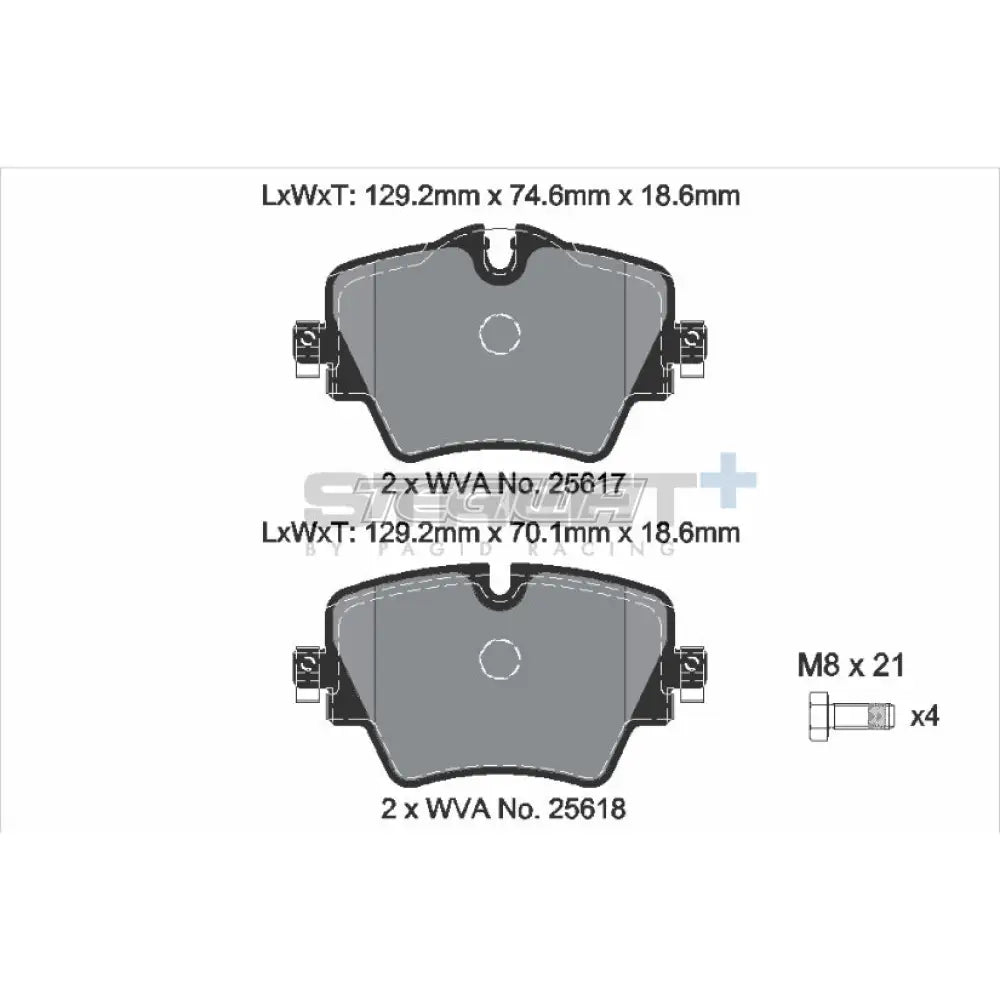 Pagid Street + Brake Pads Bmw 1-Series F40 116D 19 Front