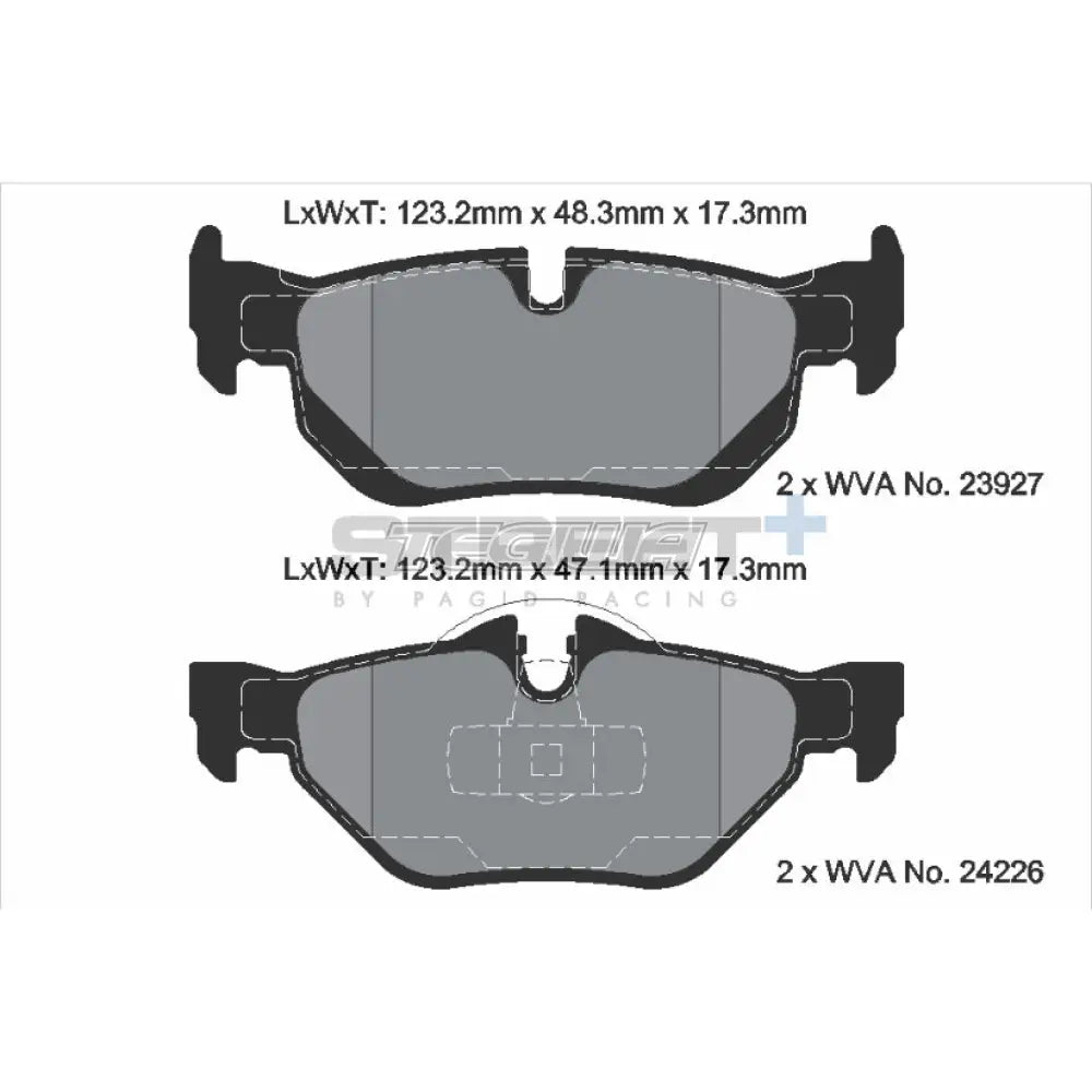 Pagid Street + Brake Pads Bmw 3-Series E9X 01-13 Rear - T8051Sp2001