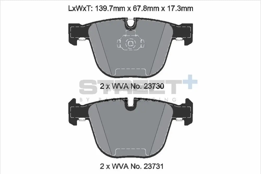 Pagid Street + Brake Pads BMW 3-Series E9X M3 07-11 Rear - T8297SP2001 Brake Pads