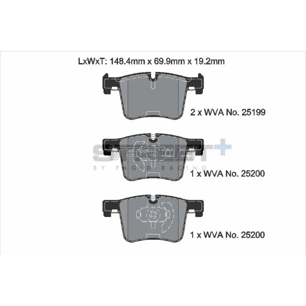 Pagid Street + Brake Pads Bmw 3-Series F3X 11-19 Front - T8113Sp2001