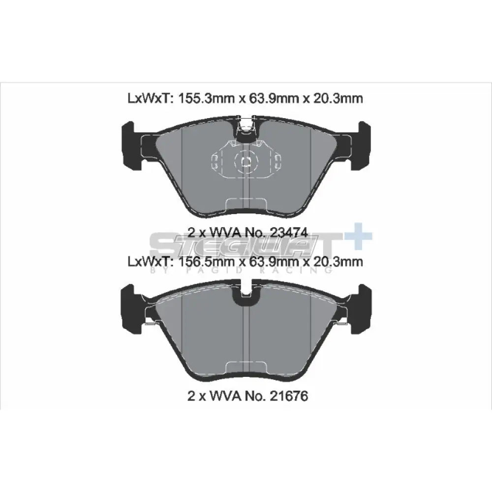 Pagid Street + Brake Pads Bmw M3 E36 Convertible 94-95 Front
