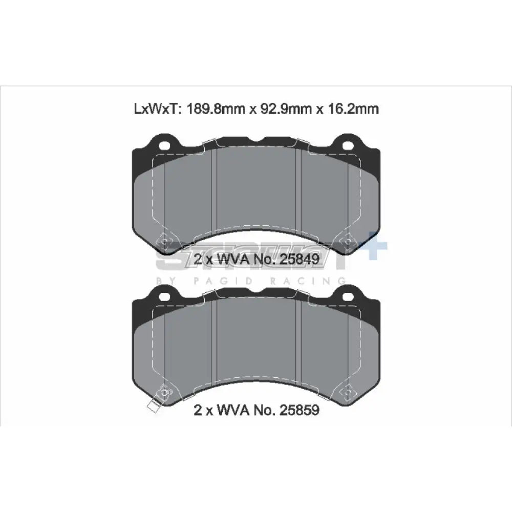 Pagid Street + Brake Pads Chevrolet Camaro 09-15 Front