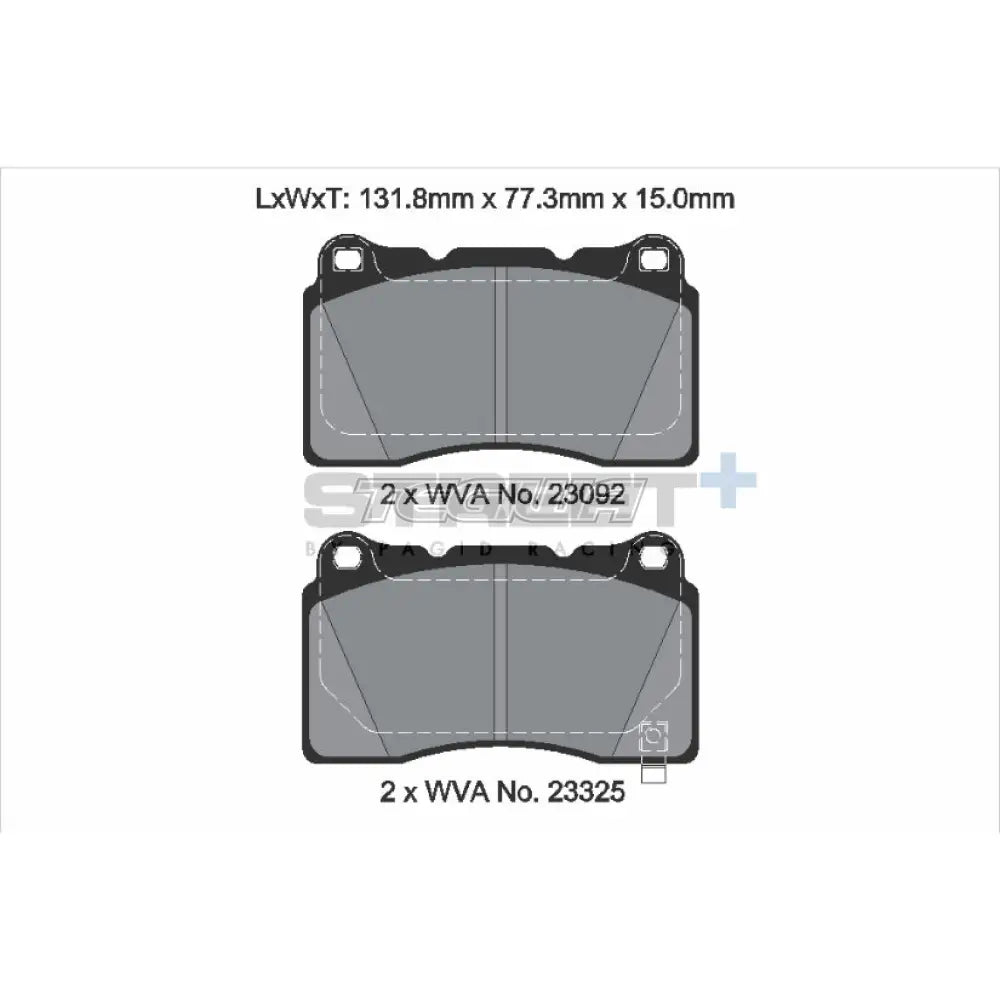 Pagid Street + Brake Pads Honda Civic Fk2 Type-R 15-16 Front - T8300Sp2001