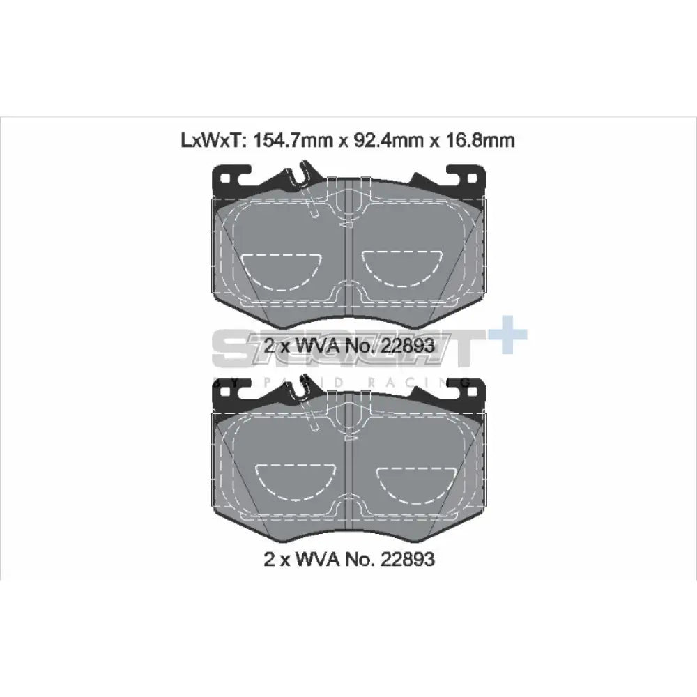 Pagid Street + Brake Pads Mercedes A-Class Amg A45 A45S 19 Front - T8211Sp2001