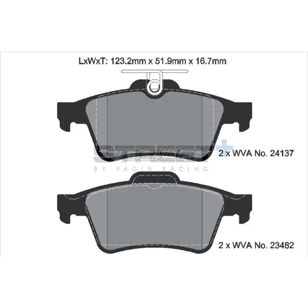 Pagid Street + Brake Pads Volvo C30 T5 07-12 Rear