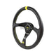 Personal Trophy Steering Wheel Black with Yellow Stitching 350mm
