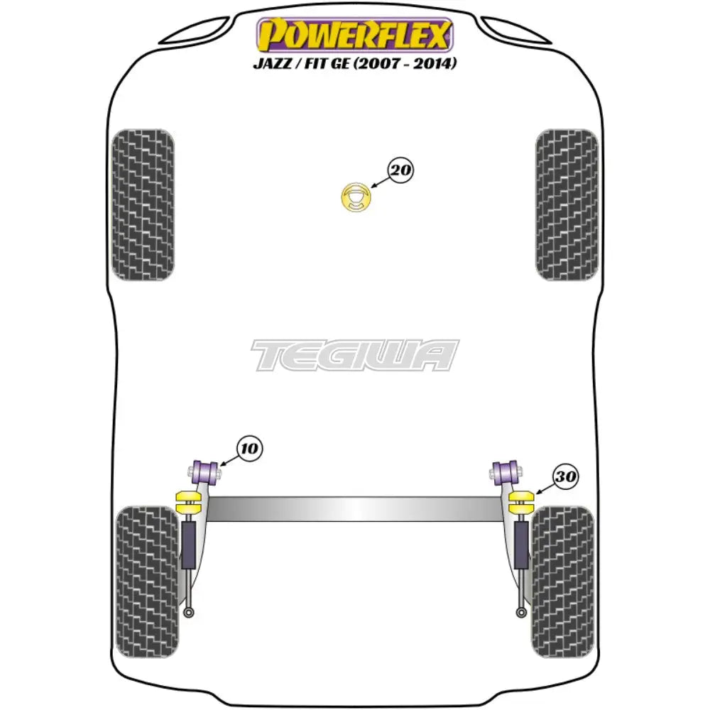 Powerflex Road Series Lower Engine Mount Insert Honda Jazz Fit Ge 07-14 Mounts
