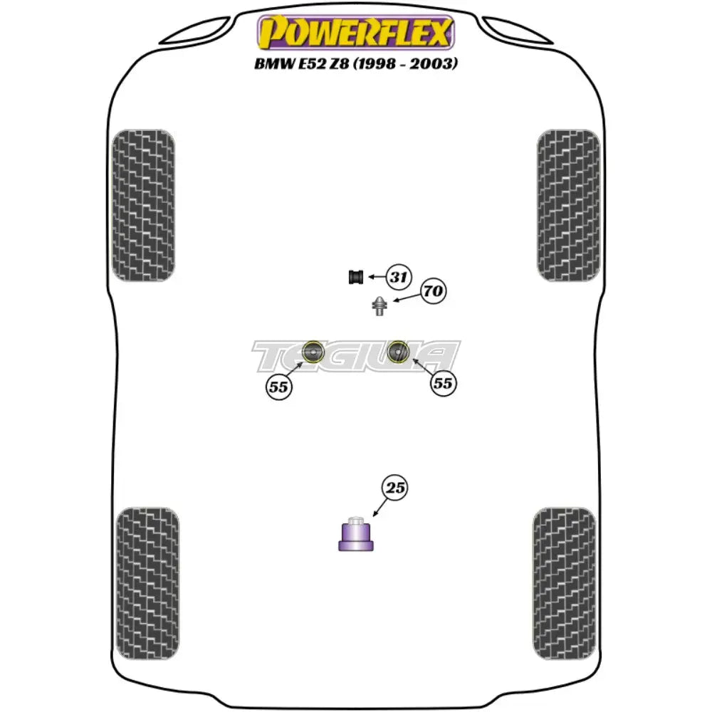 Powerflex Road Series Transmission Mounting Bush Fast Bmw Z8 E52 98-03 Bushes