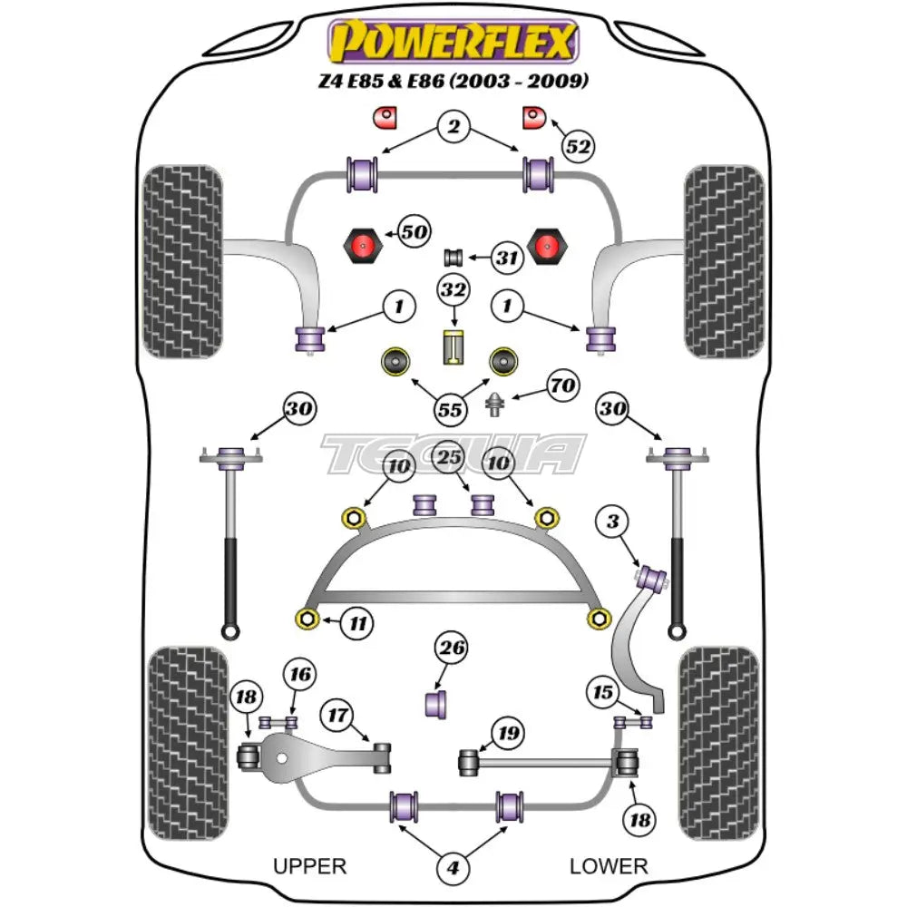 Powerflex Road Series Universal Exhaust Mount Bmw Z4 E85 E86 03-09 Gaskets Flanges & Clamps