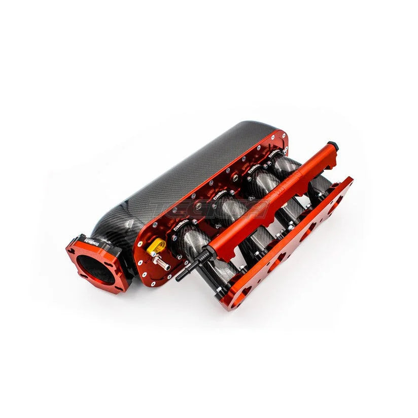 PracWorks Carbon Fibre Intake Manifold 20 Degree Plenum with Fuel Rail Honda K-Series