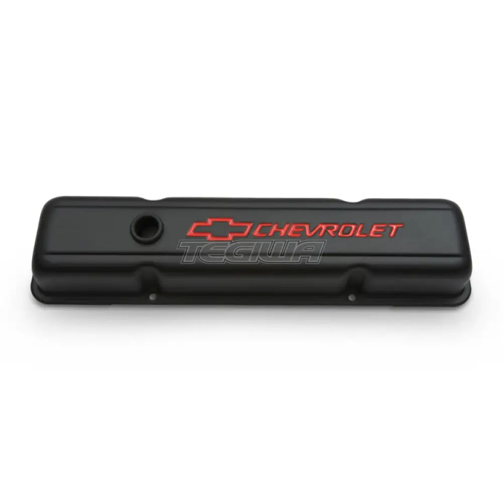 Proform Stamped Valve Covers Short with Baffle Chevrolet Small Block V8 59-86 Black Crinkle