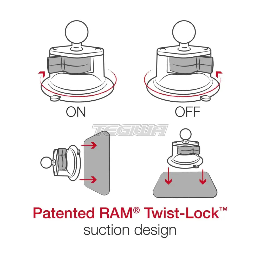 Ram Mounts X-Grip Large Phone Mount With Twist-Lock Suction Cup - Medium Accessories