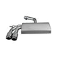 Remus Rear Silencer Left Volkswagen Scirocco Mk3 1.4 Tsi/2.0 Tdi/Tsi/Tfsi 08 + Exhaust Systems