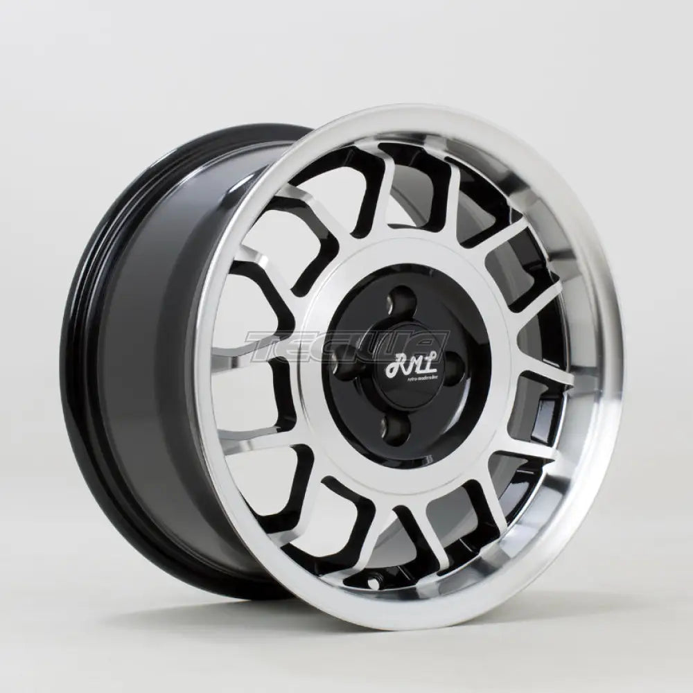 RML Snowflake Alloy Wheel 15x8 ET30 4x100 Gloss Black Polished Face 57.1mm CB Alloy Wheels