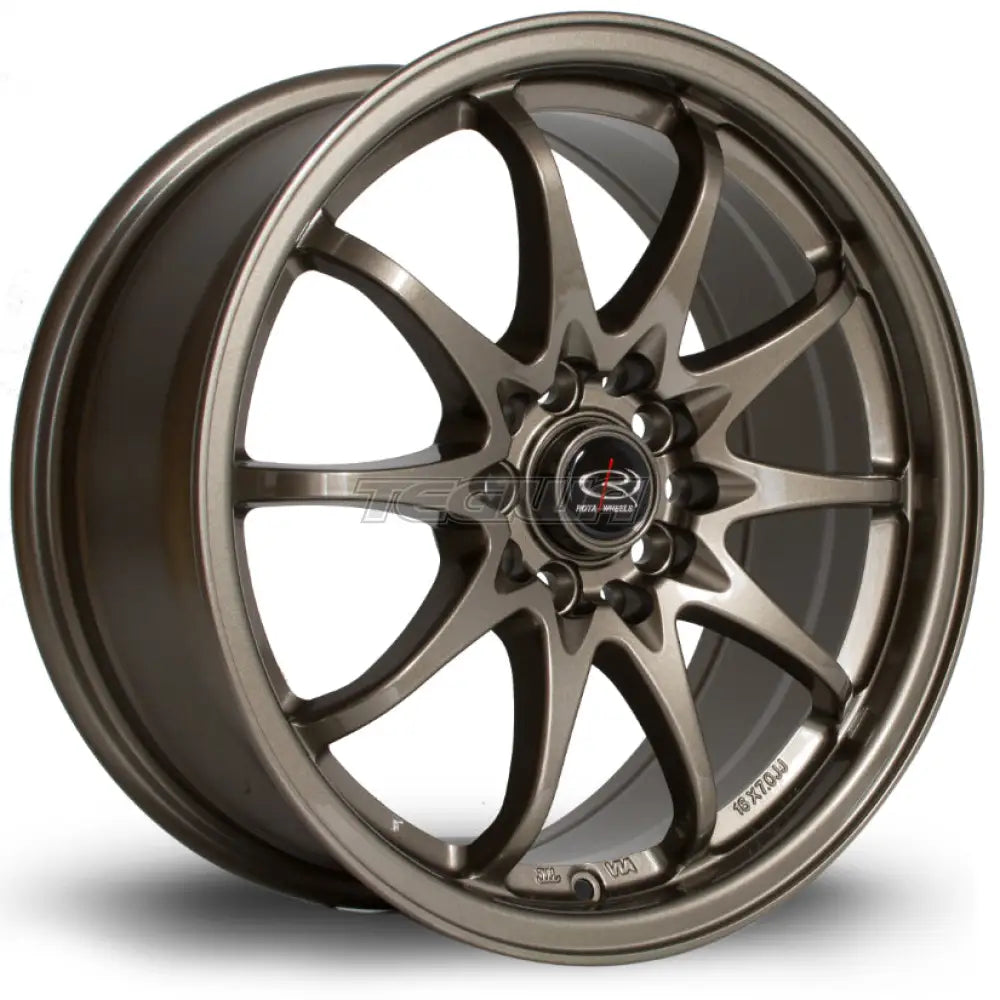 Rota Fighter Alloy Wheel 16x7 ET40 4x100,4x114 Bronze 73mm CB Alloy Wheels