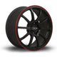 Rota Force Alloy Wheel 17x8 ET35 5x100 Flat Black Red Lip 73mm CB Alloy Wheels