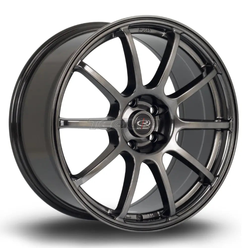 Rota Force Alloy Wheel 18x8.5 ET42 5x108 Hyper Black 73mm CB Alloy Wheels