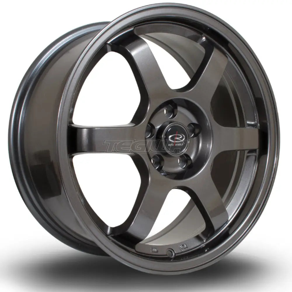 Rota Grid Alloy Wheel 17x7.5 ET45 5x100 Gunmetal 73mm CB Alloy Wheels