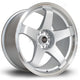 Rota GTR Alloy Wheel 18x9.5 ET12 5x114 Silver Polished Lip 73mm CB Alloy Wheels