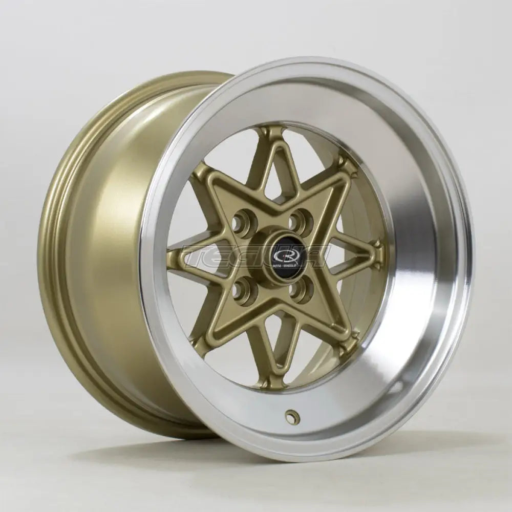 Rota Hachi Alloy Wheel 15x8 ET0 4x100 Gold Polished Lip 67.1mm CB Alloy Wheels