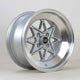 Rota Hachi Alloy Wheel 15x8 ET0 4x100 Silver Polished Lip 67.1mm CB Alloy Wheels
