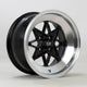 Rota Hachi Alloy Wheel 15x8 ET0 4x114 Black Polished Lip 73mm CB Alloy Wheels