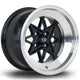 Rota Hachi Alloy Wheel 15x9 ET0 4x100 Black Polished Lip 67.1mm CB Alloy Wheels