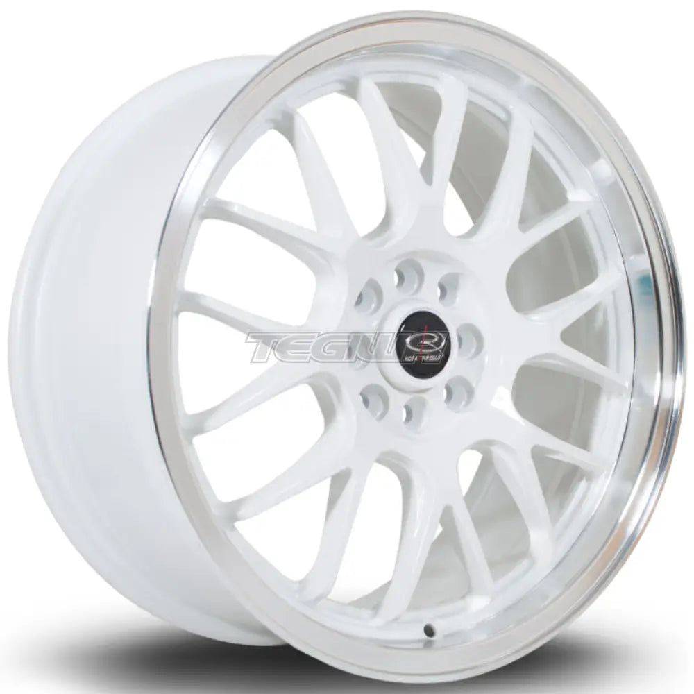 Rota MXR Alloy Wheel 17x7.5 ET40 4x108,4x100 White Polished Lip 73mm CB Alloy Wheels