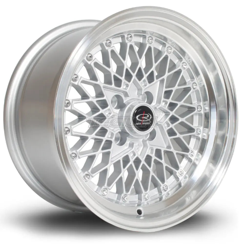 Rota OSMesh Alloy Wheel 15x8 ET20 4x100 Silver Polished Lip 67.1mm CB Alloy Wheels
