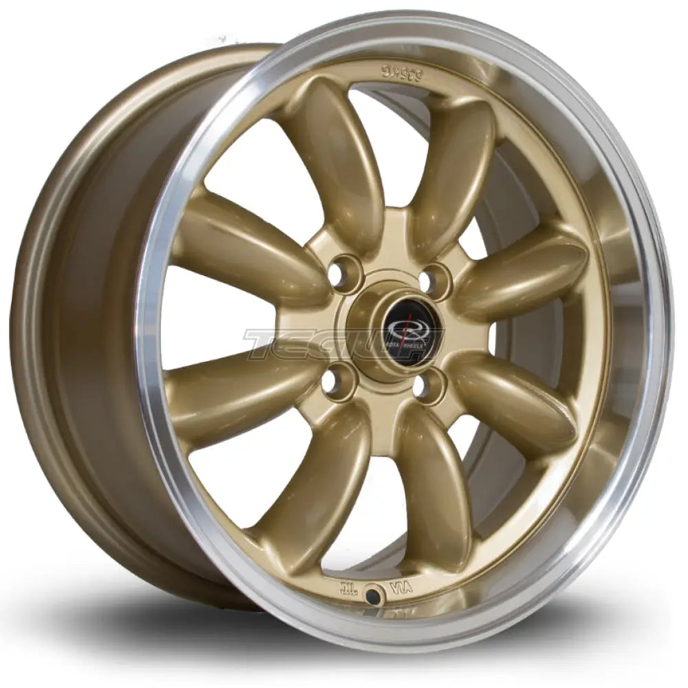 Rota RB Alloy Wheel 15x7 ET30 4x100 Gold Polished Lip 67.1mm CB Alloy Wheels