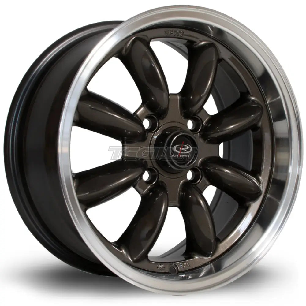 Rota RB Alloy Wheel 15x7 ET30 4x108 Gunmetal Polished Lip 73mm CB Alloy Wheels