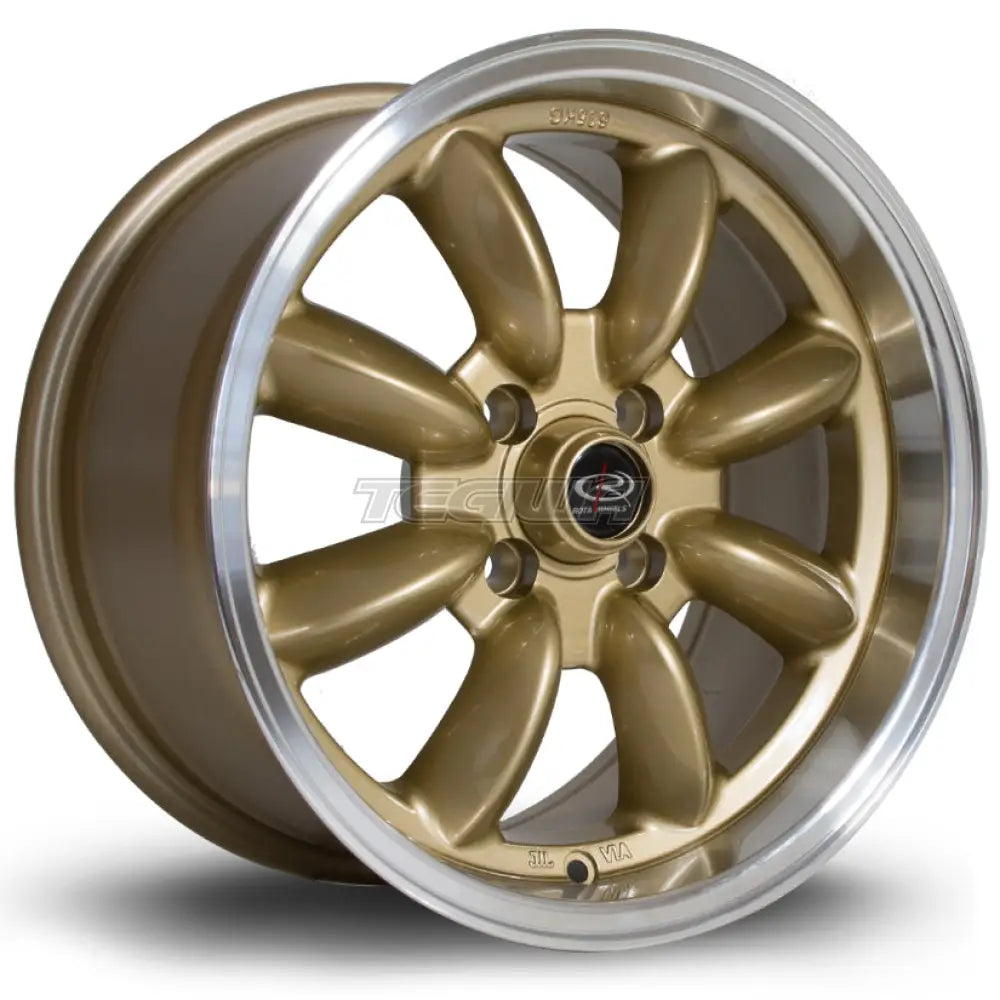 Rota RB Alloy Wheel 15x8 ET30 4x100 Gold Polished Lip 67.1mm CB Alloy Wheels
