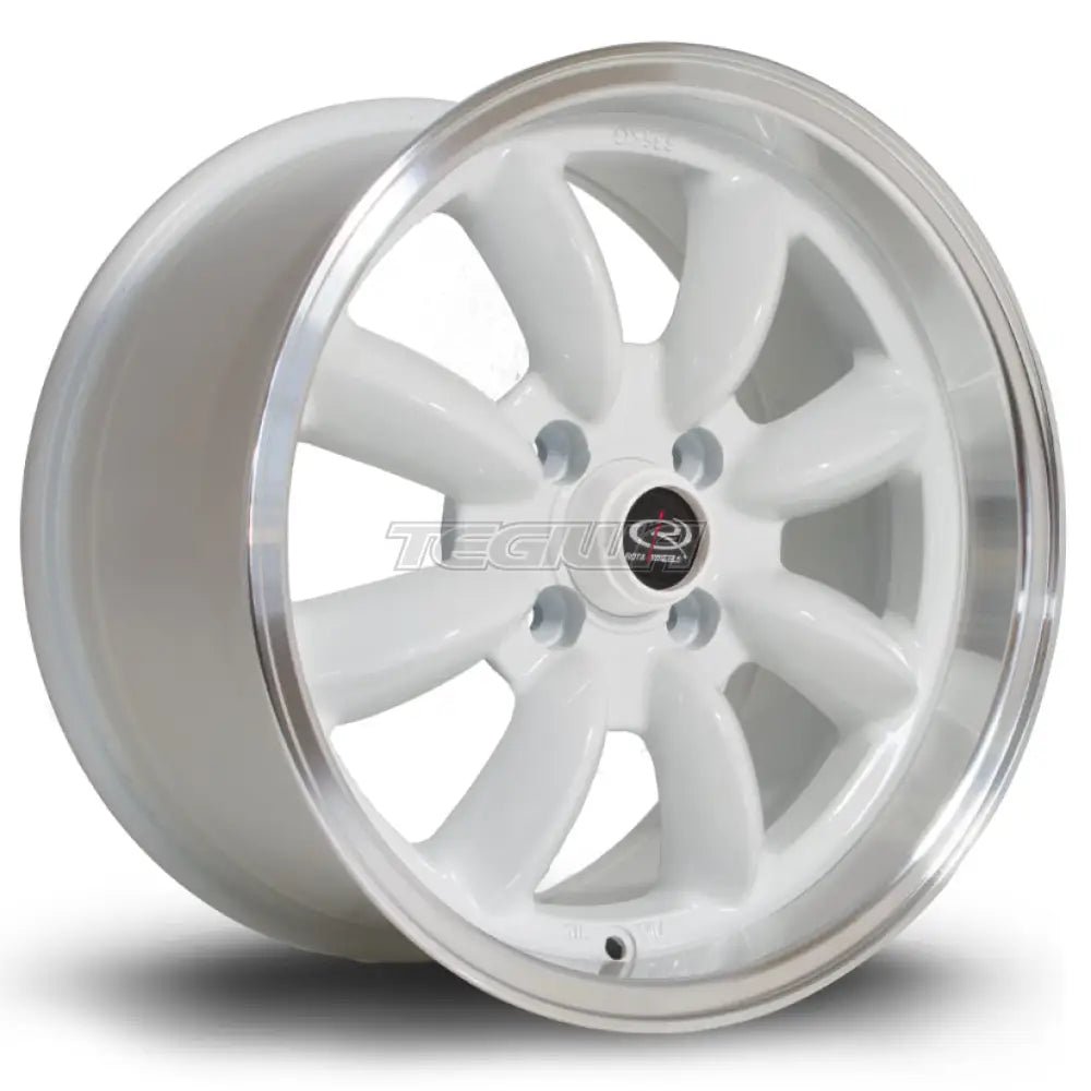Rota RB Alloy Wheel 15x8 ET30 4x100 White Polished Lip 67.1mm CB Alloy Wheels