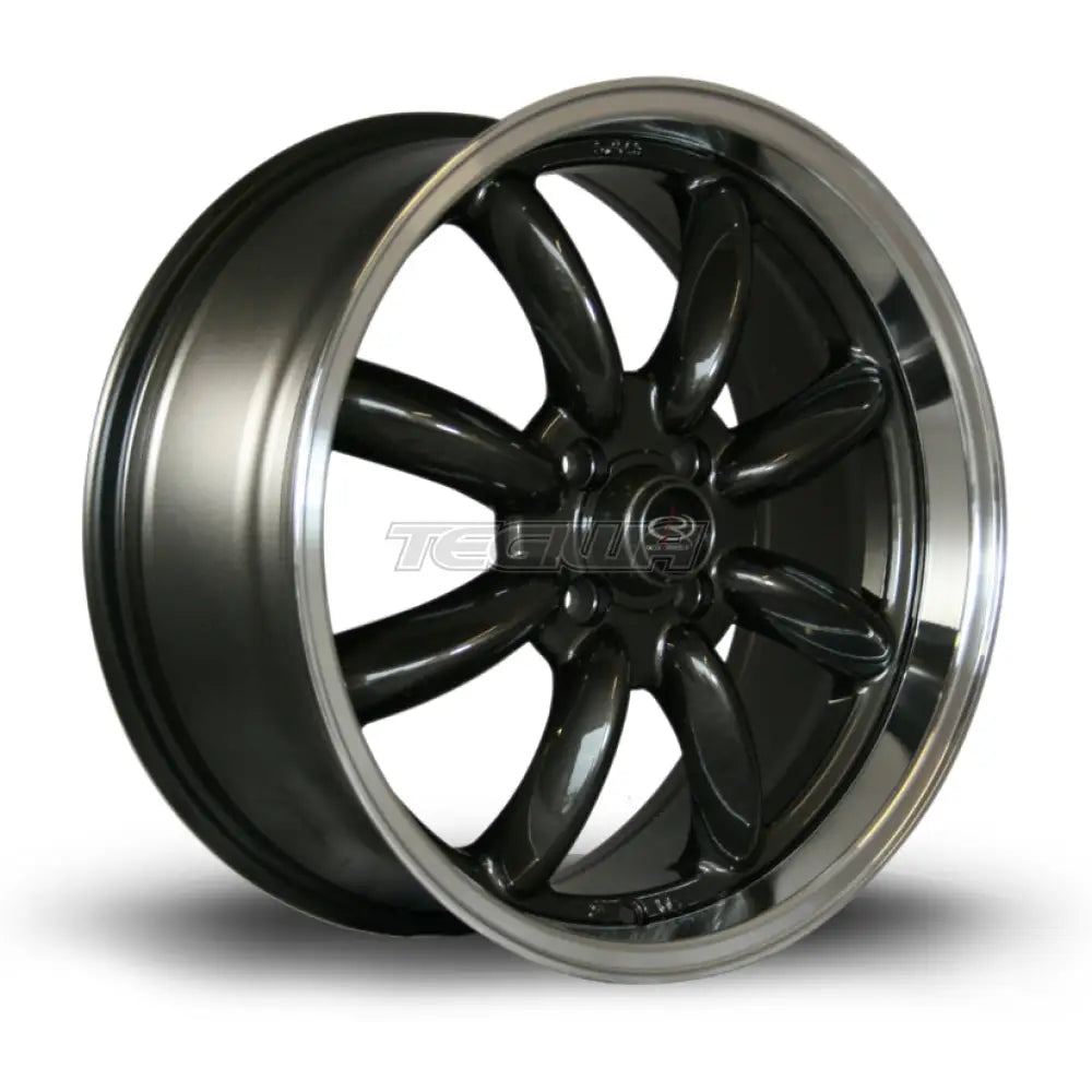 Rota RB Alloy Wheel 17x7.5 ET45 4x100 Gunmetal Polished Lip 67.1mm CB Alloy Wheels