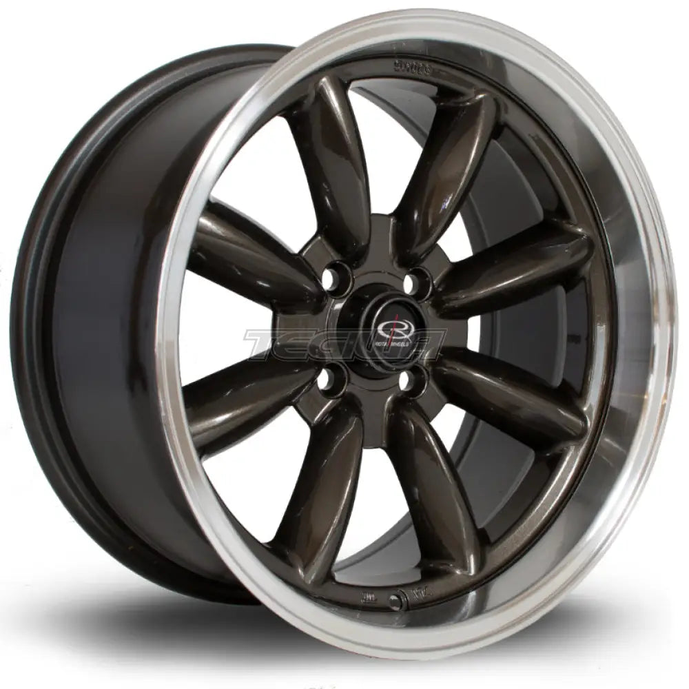Rota RBR Alloy Wheel 16x8 ET10 4x100 Gunmetal Polished Lip 67.1mm CB Alloy Wheels