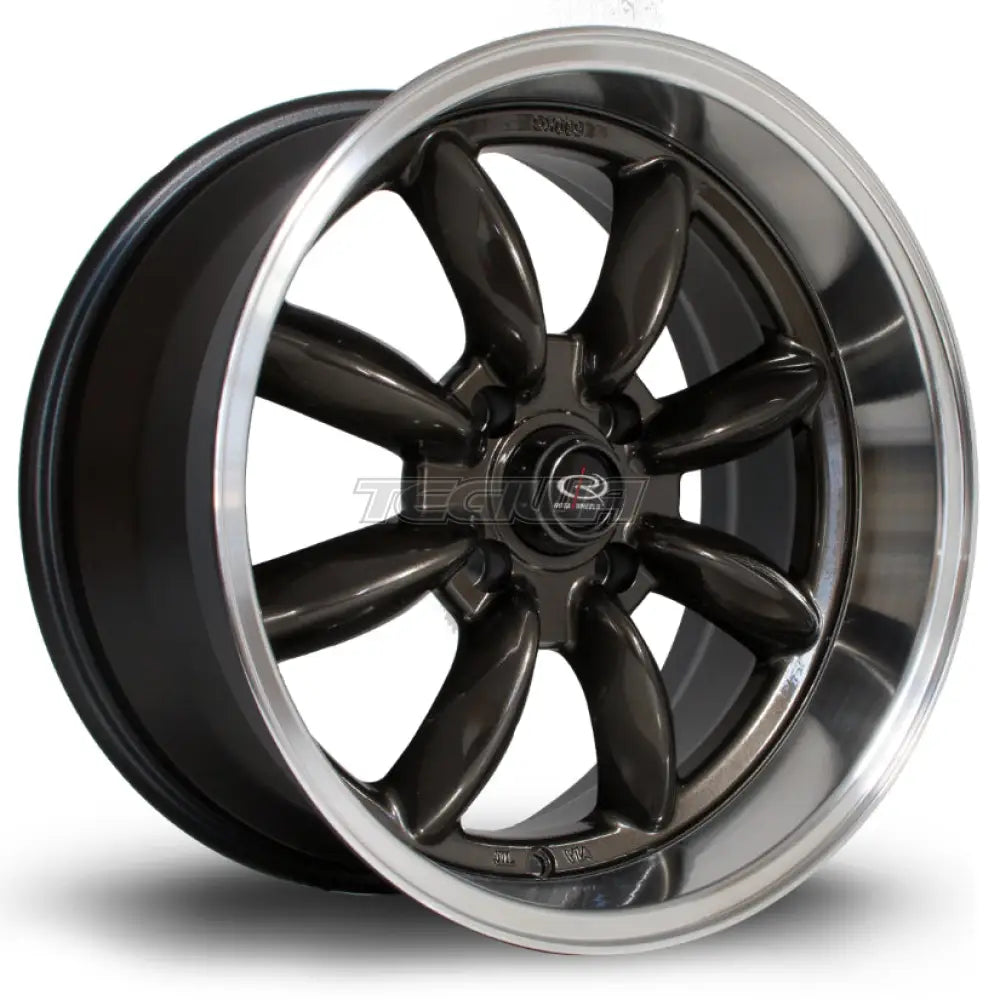 Rota RBR Alloy Wheel 17x8.5 ET4 4x114 Gunmetal Polished Lip 73mm CB Alloy Wheels