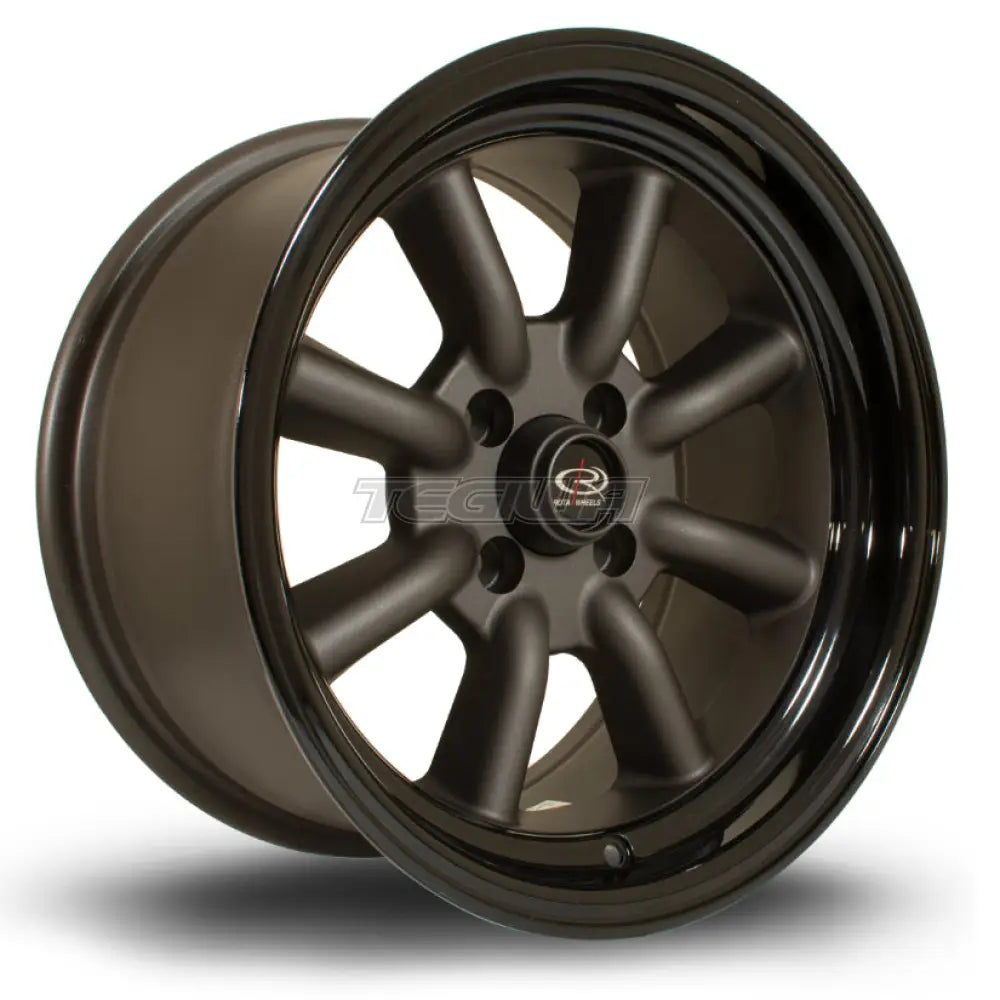 Rota RKR Alloy Wheel 15x8 ET0 4x100 Flat Gunmetal Black Lip 67.1mm CB Alloy Wheels