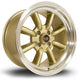 Rota RKR Alloy Wheel 15x8 ET0 4x100 Gold Polished Lip 67.1mm CB Alloy Wheels