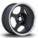 Rota Slip S1 Alloy Wheel 15x6.5 ET7 4x95 Flat Black Polished Lip 56.7mm CB Alloy Wheels