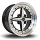 Rota Zero Alloy Wheel 15x7 ET35 4x100 Gloss Black Polished Face 67.1mm CB Alloy Wheels