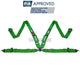 Rrs Fia 4-Point Harness Green Harnesses