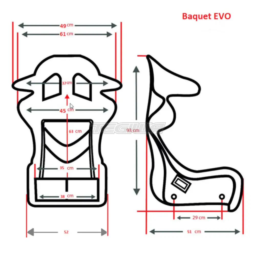 Rrs Fia Evo Rst-900 Racing Seat - Black 8855-1999 Seats Rails & Mounts