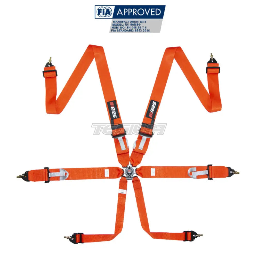 Rrs Fia R6 Harness Orange Harnesses