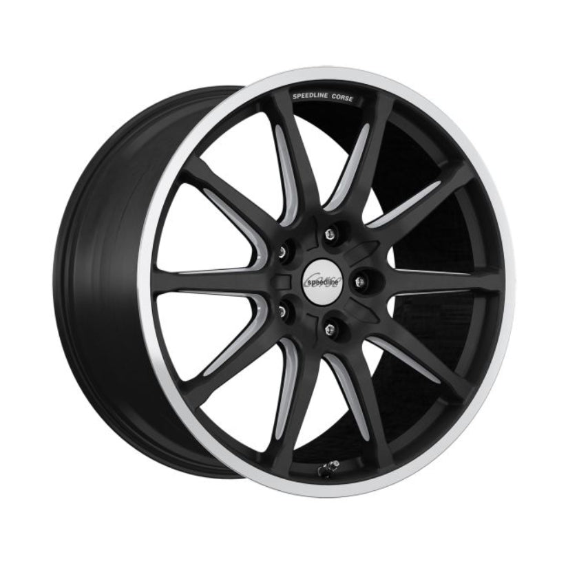 Speedline Corse SC1 Motorismo Alloy Wheel 20x9 ET50 5x130 Matt Black Diamond Cut Lip